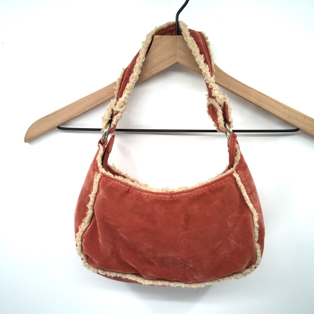 y2k vintage Unionbay peach pink sherpa small under arm bag shoulder bag - Picture 4 of 10